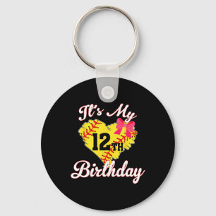 Het is mijn 12e verjaardag Zachte meisje 12 jaar o Sleutelhanger