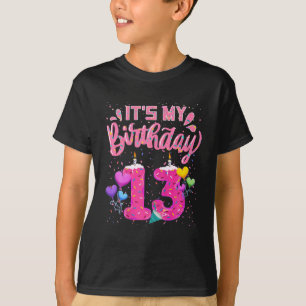 Het is mijn 13e verjaardag Doughnut 13 jaar oud T-shirt