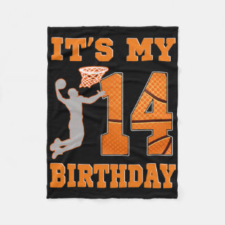 Het is mijn 14e verjaardag Bysketbyll Dunk Boy 14 Fleece Deken
