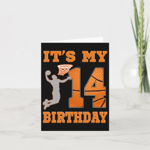 Het is mijn 14e verjaardag Bysketbyll Dunk Boy 14 Kaart