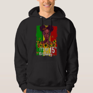 Het is mijn 15e verjaardag 15 jaar oude zwarte Mel Hoodie