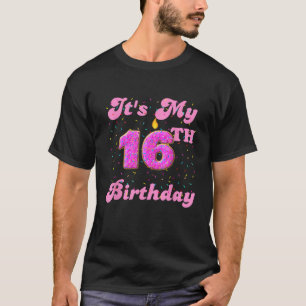 Het is mijn 16e verjaardag donut 16 jaar oude bday t-shirt