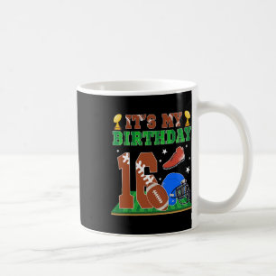 Het is mijn 16e verjaardag Jongen 16 Jaar oud Voet Koffiemok