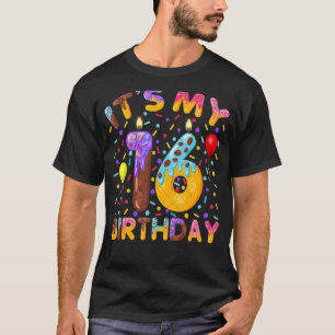 Het is mijn 16e verjaardag meisjes jongen 16 jaar t-shirt