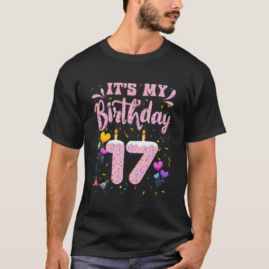Het Is Mijn 17e Donut Gelukkig 17 T-shirt (Voorkant)