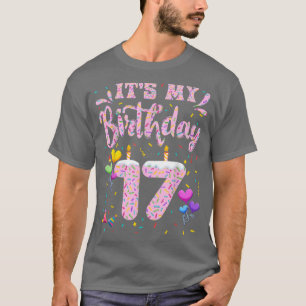 Het is mijn 17e verjaardag meisje Doughnut 17 jaar T-shirt