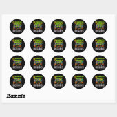 Het is mijn 17e verjaardag Pixel Gaming Controller Ronde Sticker (Vel)