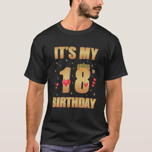 Het is mijn 18e verjaardag, 18 jaar oud, 18e verja t-shirt (Voorkant)