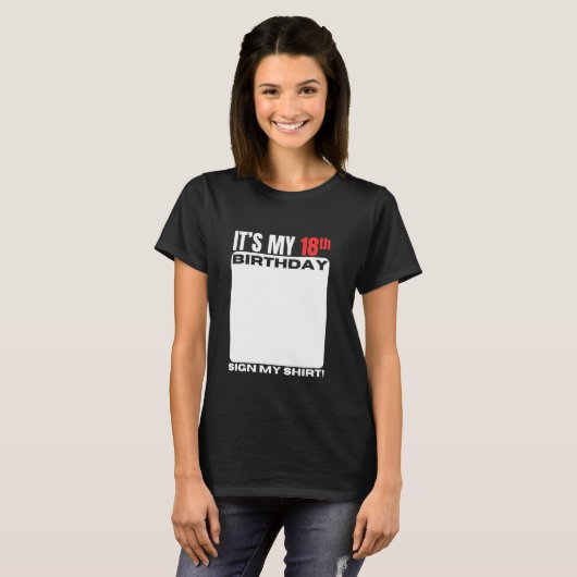 Het is mijn 18e verjaardag 18 jaar oude verjaardag t-shirt (Voorkant volledig)