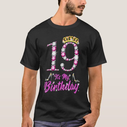 Het is mijn 19e verjaardag koningin Tiara 19 jaar  T-shirt (Voorkant)