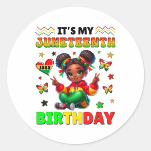 Het is mijn 19e verjaardag voor Girls Ki Ronde Sticker