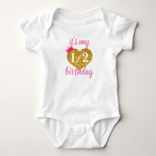 Het is mijn 1/2 verjaardag prinses Custom Romper
