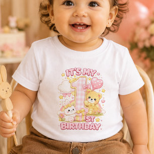 Het is mijn 1e verjaardag Baby T-shirt Roze them