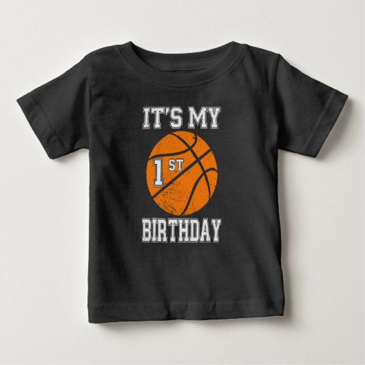 Het is mijn 1e verjaardag jongen basketbal 1 jaar  (Voorkant)