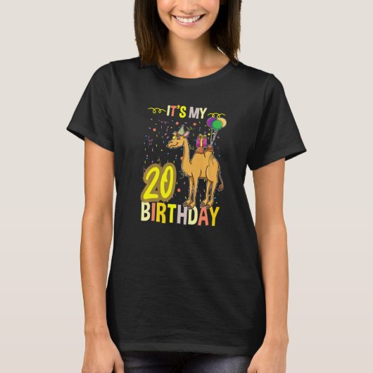 Het is mijn 20e verjaardag Camel Dromedary T-shirt (Voorkant)