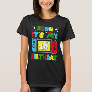 Het is mijn 20e verjaardag Videogame 20 jaar oud v T-shirt