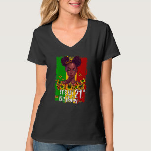 Het is mijn 21ste verjaardag 21 jaar oude zwarte M T-shirt