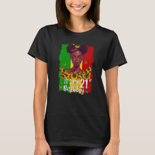 Het is mijn 21ste verjaardag 21 jaar oude zwarte M T-shirt