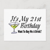 Het is mijn 21ste verjaardag briefkaart (Voorkant)