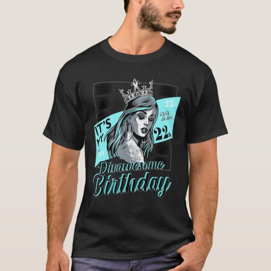 Het is mijn 22e divawuitse Birthday Design T-shirt (Voorkant)