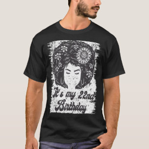 Het is mijn 22e verjaardag zwarte koninklijke verj t-shirt