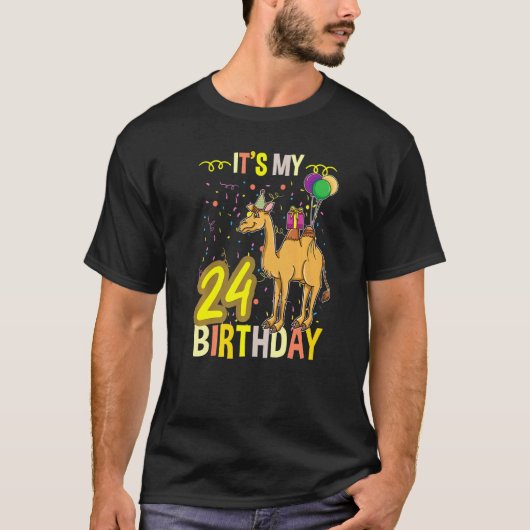 Het is mijn 24e verjaardag Camel Dromedary T-shirt (Voorkant)