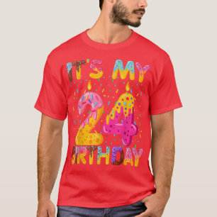 Het is mijn 24e verjaardag Sweet Donut 24 jaar oud T-shirt