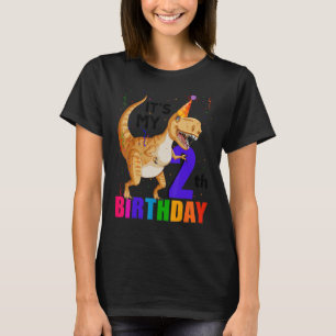 Het is mijn 2e verjaardag Happy 2 Year Dinosaur Bo T-shirt