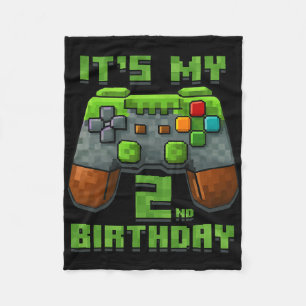 Het is mijn 2e verjaardag Shirt Gamer Videospel Fe Fleece Deken