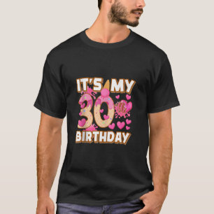 Het is mijn 30e verjaardag meisje ijs thema 30 jaa t-shirt