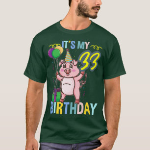Het is mijn 33e verjaardag Cute Pig Premium T-shirt