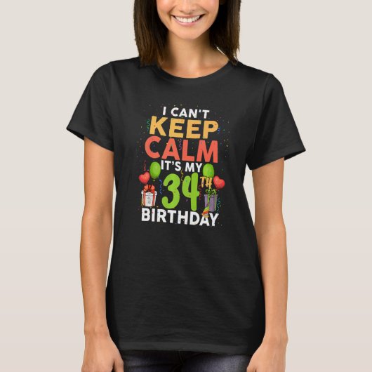 Het is mijn 34e verjaardag P T-shirt (Voorkant)