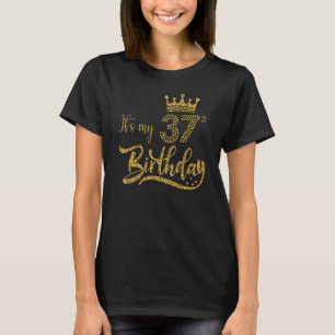 Het is mijn 37ste verjaardag schattige vrouwen 37  t-shirt