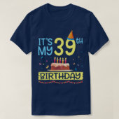 Het is mijn 39e verjaardag Gelukkig 39 jaar Papa M T-shirt (Design voorkant)
