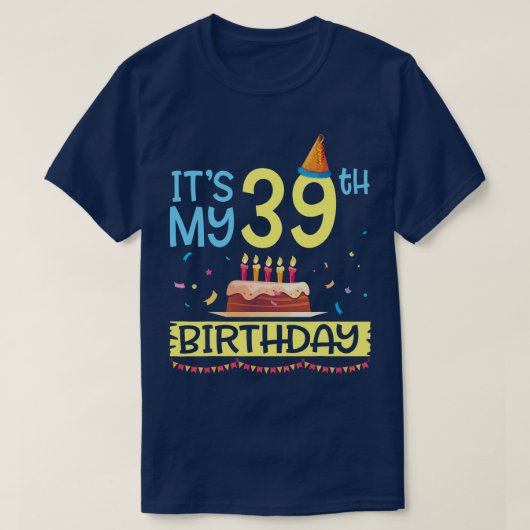 Het is mijn 39e verjaardag Gelukkig 39 jaar Papa M T-shirt (Design voorkant)