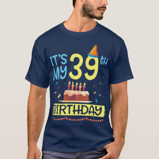 Het is mijn 39e verjaardag Gelukkig 39 jaar Papa M T-shirt