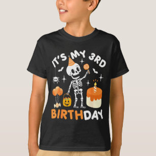 Het is mijn 3e verjaardag-fijne Halloween Skelet 3 T-shirt