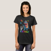 Het is mijn 3e verjaardag Happy 3 jaar Dinosaur Re T-shirt (Voorkant volledig)