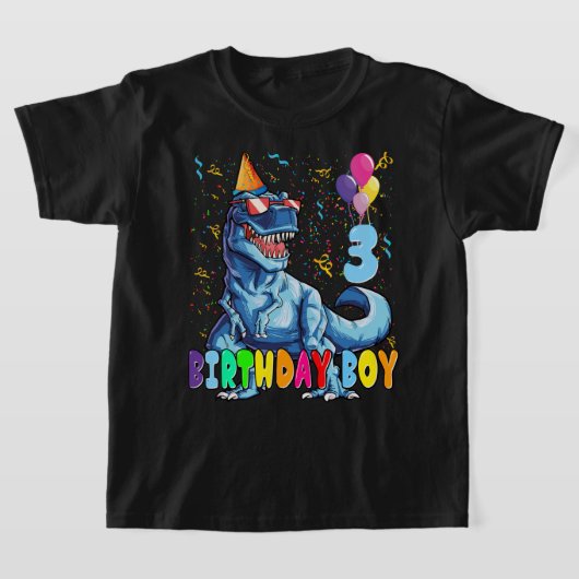 Het is mijn 3e verjaardag Shirt Dinosaur Party voo (Laagn)