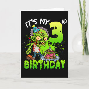 Het is mijn 3e verjaardag Zombie Liefhebber 3 jaar Kaart
