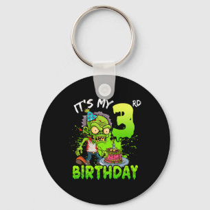 Het is mijn 3e verjaardag Zombie Liefhebber 3 Jaar Sleutelhanger