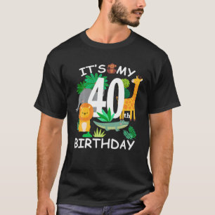 Het is mijn 40e verjaardag dierentuin van 40 jaar. t-shirt