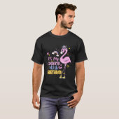 Het is mijn 40e verjaardag grappige roze Flamingo T-shirt (Voorkant volledig)