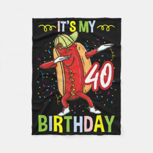 Het is mijn 40e verjaardag Hot Dog Mannen Vrouwen Fleece Deken