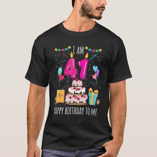 Het is mijn 41e Birthday Cake Candle 41-jarig meis T-shirt (Voorkant)