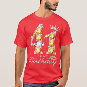 Het is mijn 41e verjaardag koningin 41 jaar oude s t-shirt
