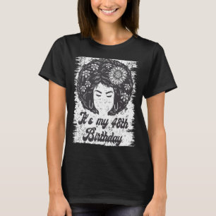 Het is mijn 48e verjaardag zwarte koninklijke verj t-shirt