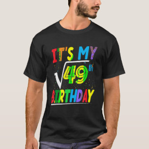 Het is mijn 49e verjaardag wiskunde Wiskunde liefh T-shirt