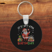 Het is mijn 4de verjaardag-grappige kerst kerstman sleutelhanger (Voorkant)