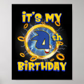 Het is mijn 4e verjaardag Boy Family Matching Part Poster (Voorkant)